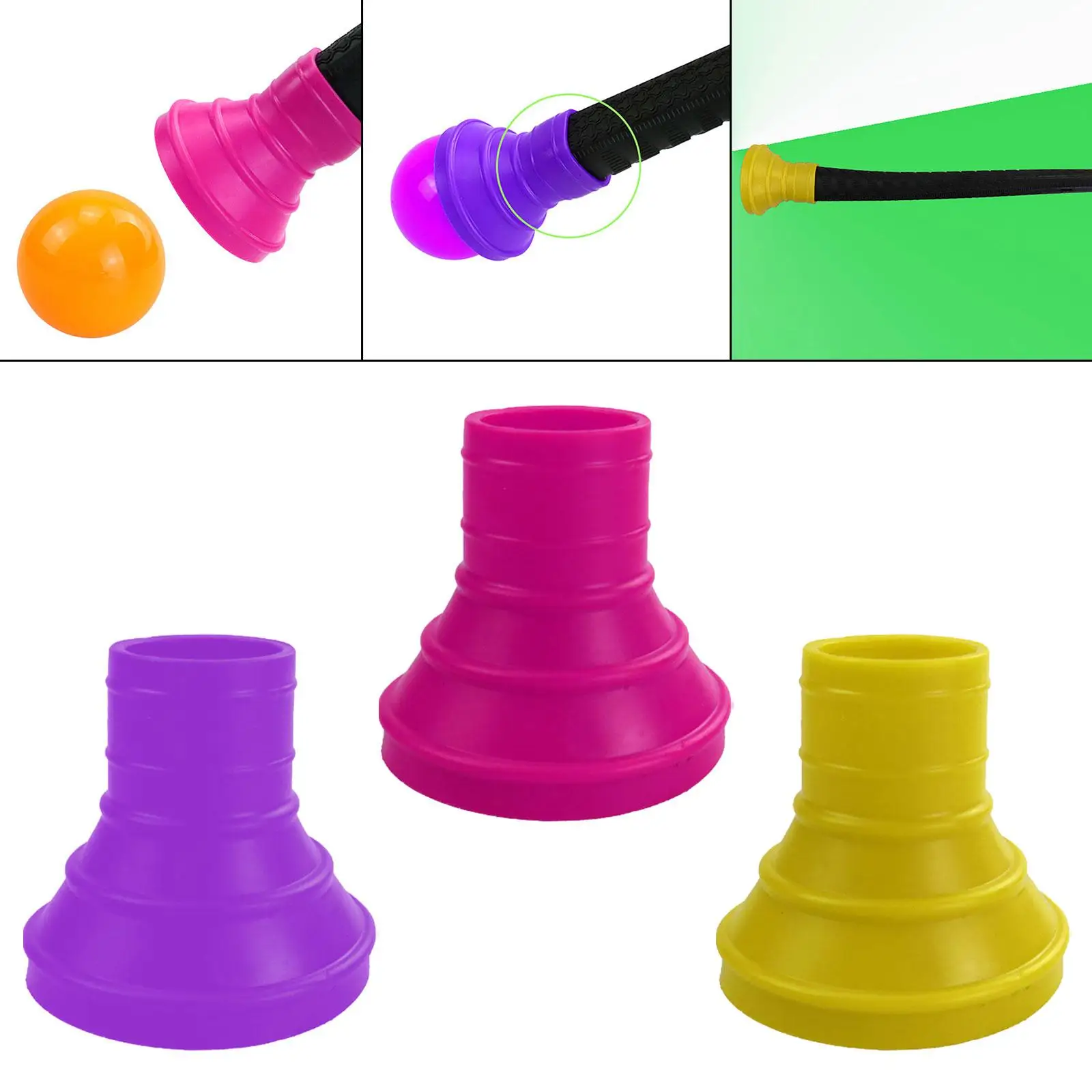 Golf Ball Retriever Park Golf Ball Pick up for Putter Pick up Clamp Suction Cup Grabber Golf Ball Picker Upper Golf Accessory