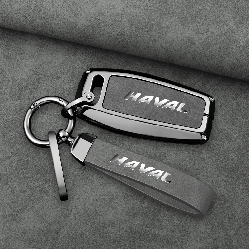 Zinc Alloy Leather Car Smart Remote Control Key Case Cover For Haval H6 Jolion H2 H2s H1 2022 2023 H5 M4 H9 F7 2023 Accessorie