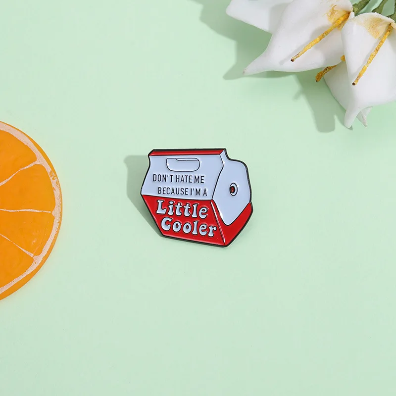Don't Hate Me Because Little Cooler Enamel Pins Custom Milk Box Brooches Lapel Badges Funny Cartoon Jewelry Gift Wholesale