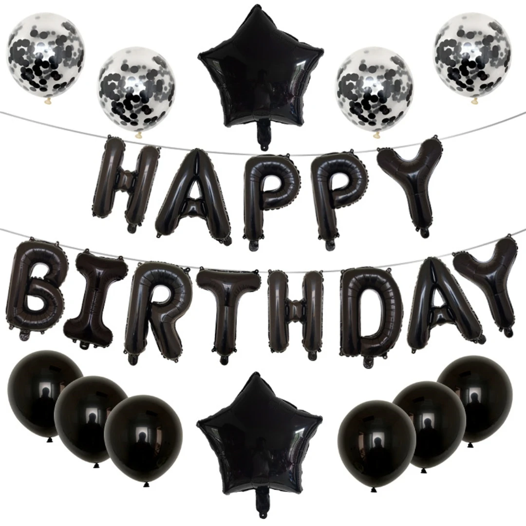 25pcs/set Happy Birthday Balloons Set Foil Letter Balloon Garland Bunting Banners Kids Birthday Party Babay Shower Decoration — zdjęcie 7