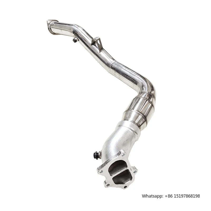 أنبوب سفلي مع محول حفاز لـ SUBA*RU IMPREZ@ WRX STI 2008-14 EJ20 EJ25 3 "أنبوب سفلي توربو HIGHFLOW CAT