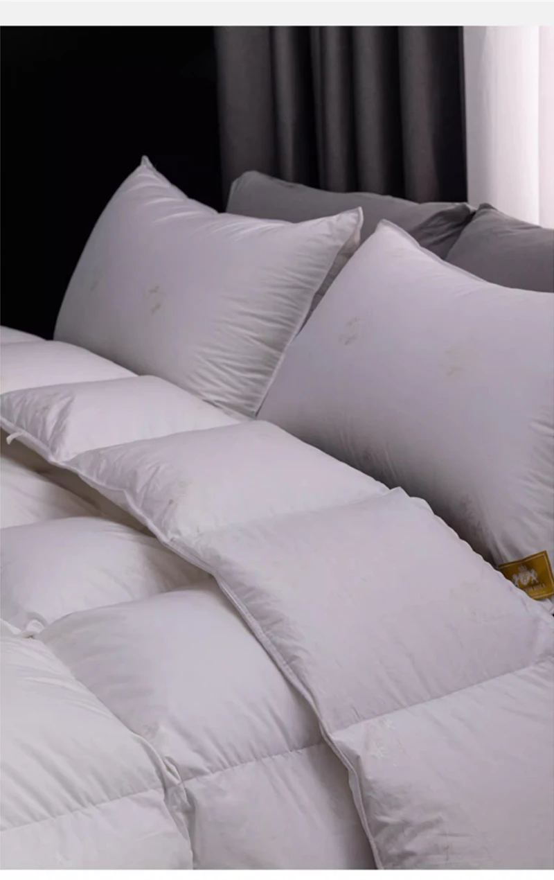 Five Star Hotel mit der gleichen Sommerdecke aus 100 % Daunen, Frühlings- und Herbstdecke, 95, weiße Gänsedaunen-Steppdecke, Steppdecke für Mutter und Sohn – Detail 13