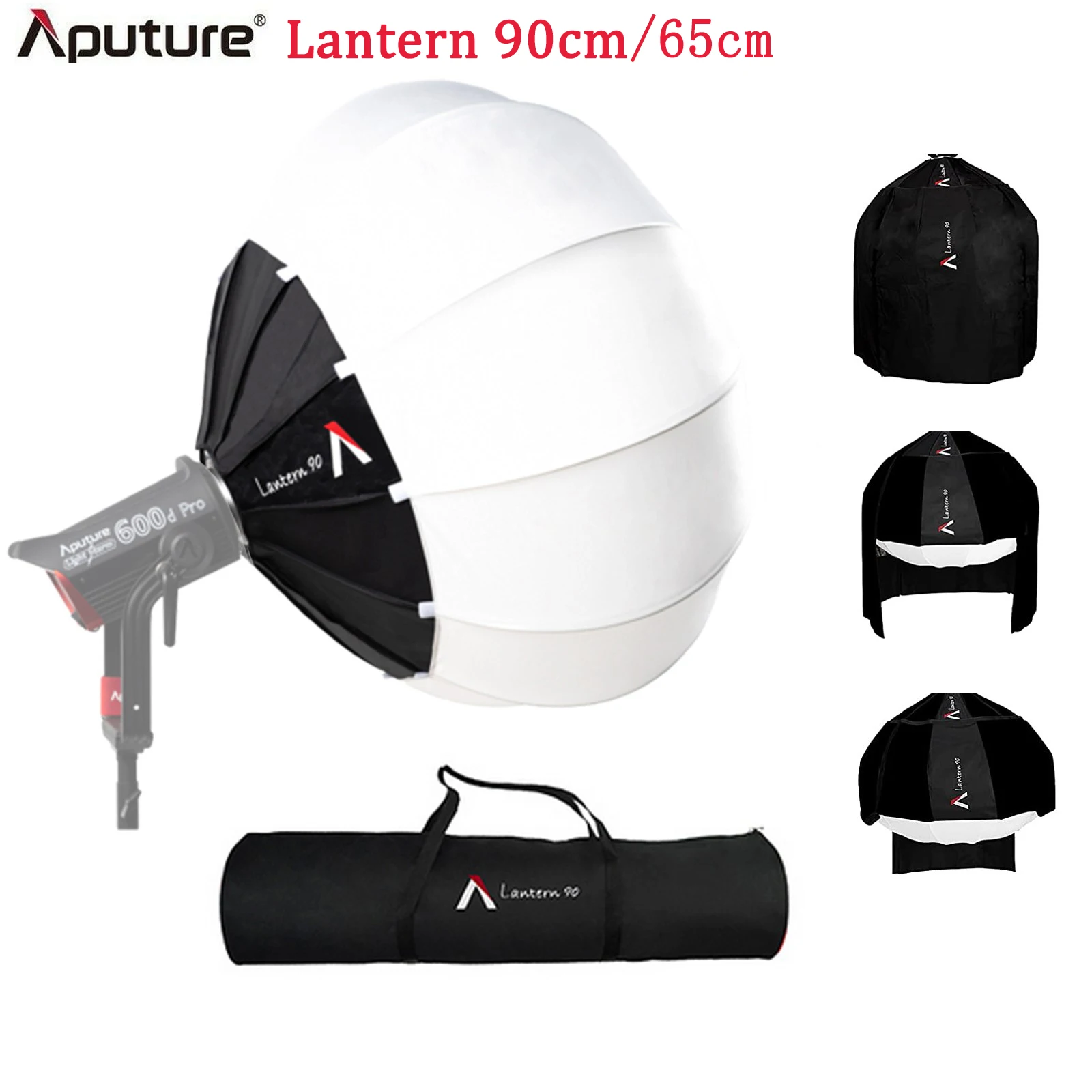 

Aputure Lantern 90cm 65cm Softbox Soft Light Modifier Standard Bowens Mount for Aputure 300D Mark II 120D 120T 120D Mark II 300D