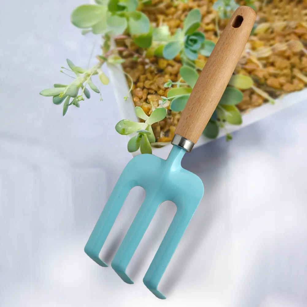4-Piece Youth Gardening Tool Collection with Solid Wood Handles for Safe and Engaging Outdoor Play and Learning