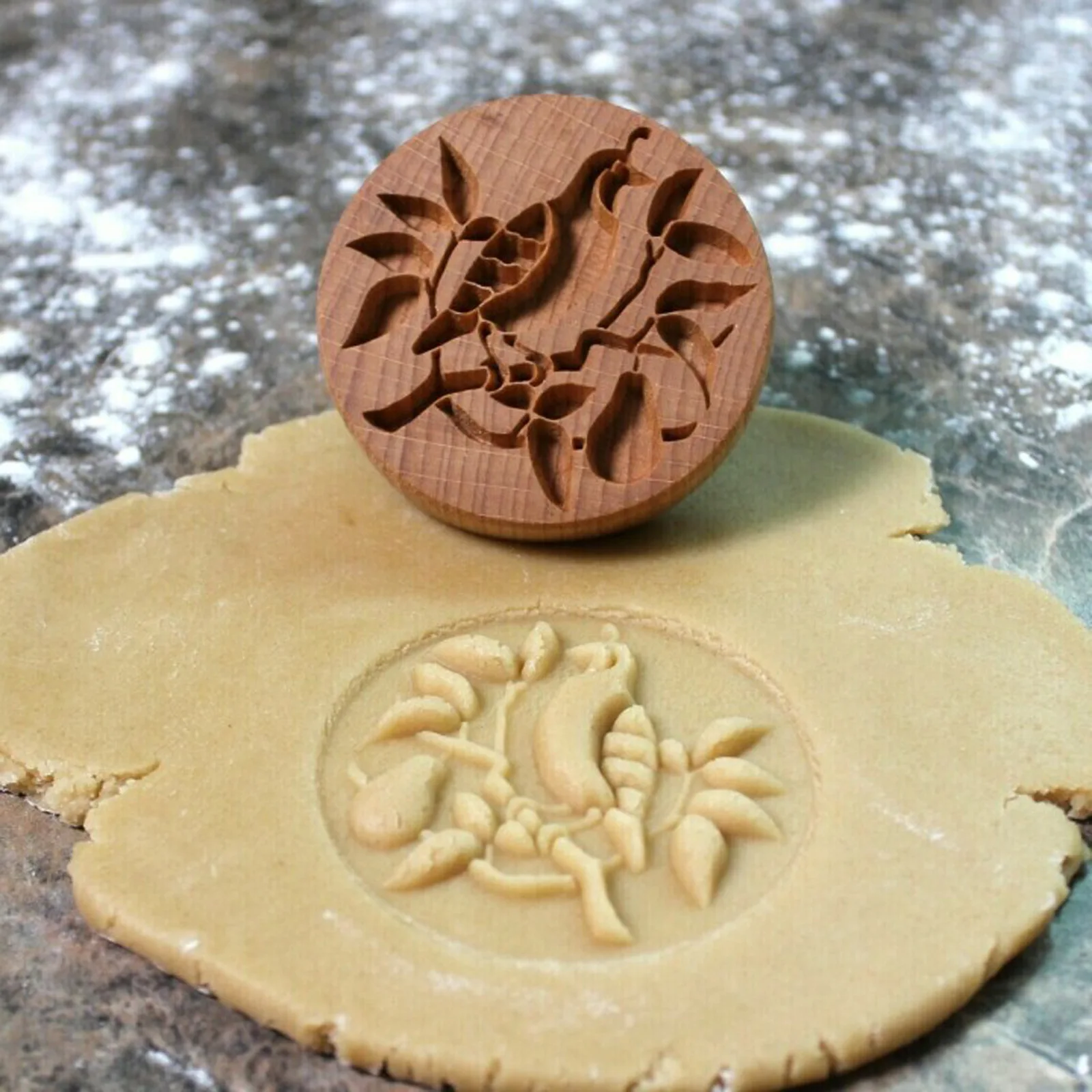 Wooden Cookie Stamp, Cookie Moulds Press, Pinecone Bird Baking Molds, Gingerbread, 3D Cake Embossing Cutter, Bakery Gadgets