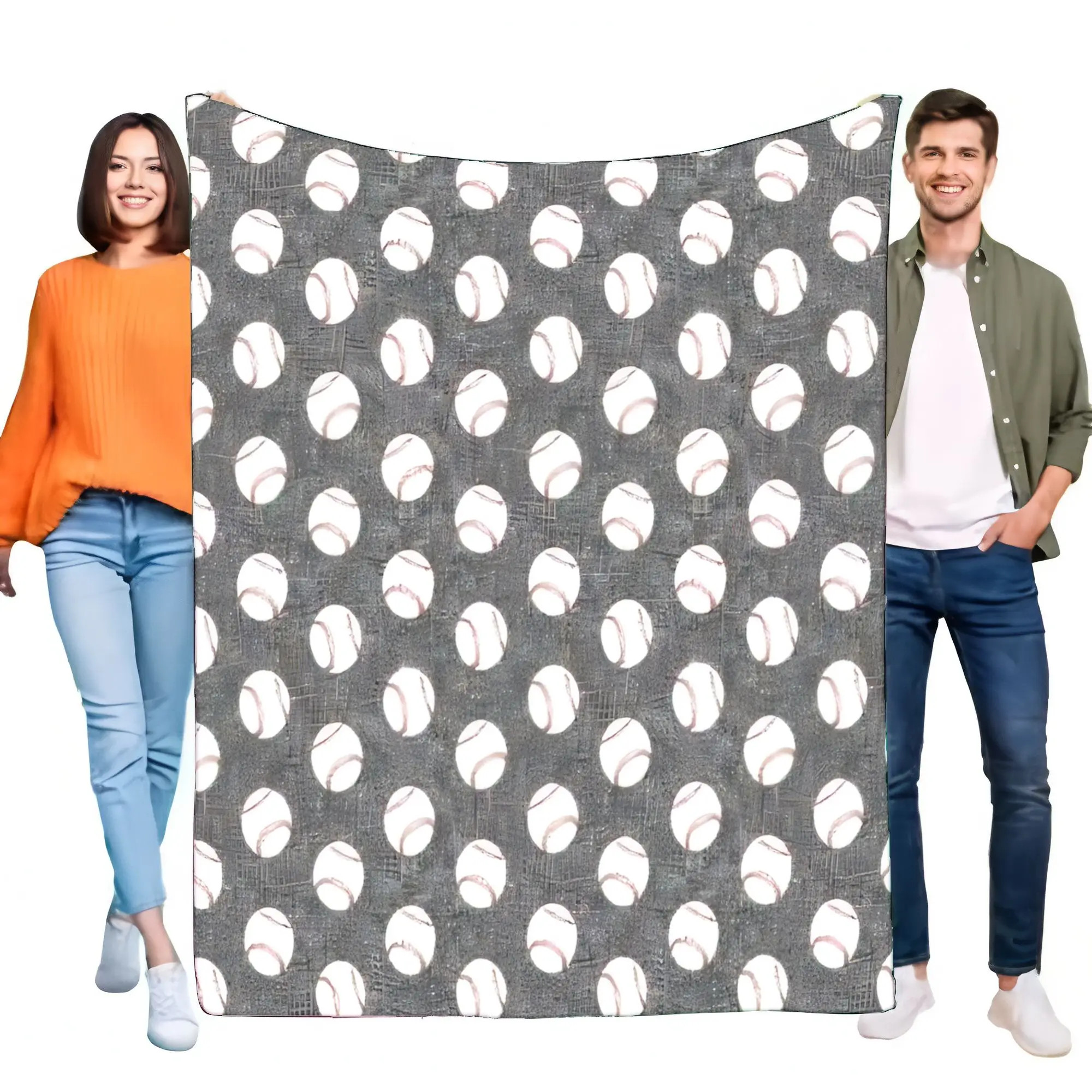 Soft Cozy Baseball Pattern Fleece Throw Blanket for Kids Adults Sports Fans Bed Sofa Couch Gift Lightweight Warm Flannel Home De