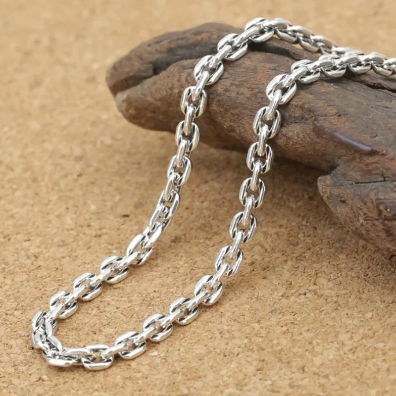 

Pure Silver 3mm necklace S925 Sterling Silver Jewelry Square Men Women Necklace Chain 925 silver Round chain necklace