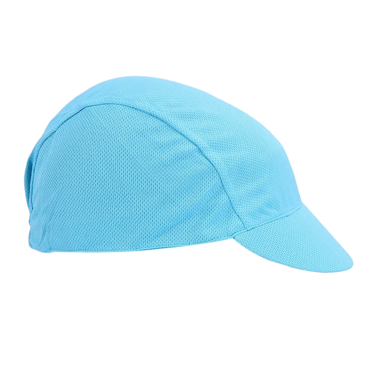 Cycling Cap with Brim Design Quick Dry Sweat Absorbing for Biking Sports Unisex Blue Cycling Cap