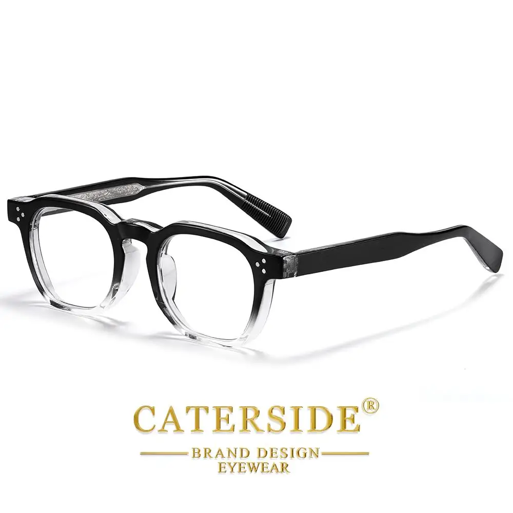 CATERSIDE Modische Herren-Quadratbrille mit Blaulichtfilter Federscharnier-Brillengestell Damen-Computer-Lesebrille Schutzbrille – Detail 14