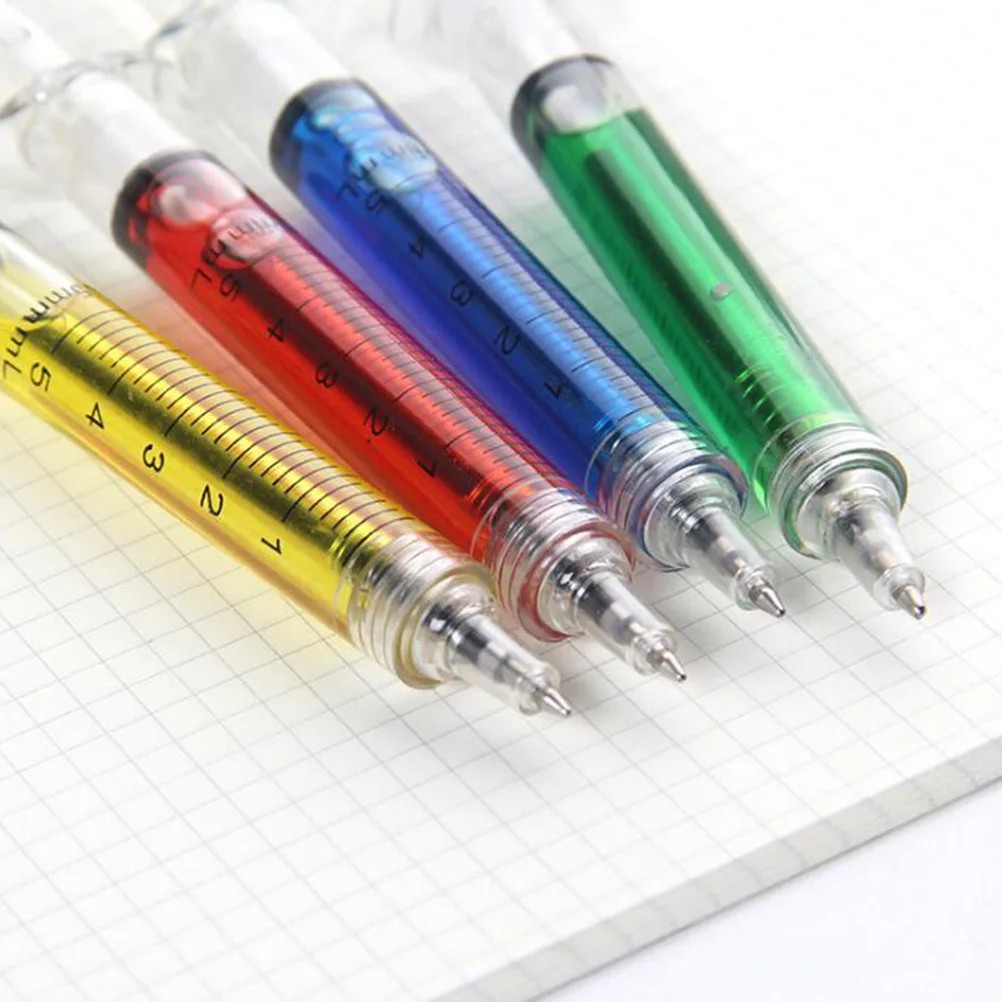 

15 PCS Ballpoint Pen Funny Stationery Creative Needle Tube Pens Ball-point Cute