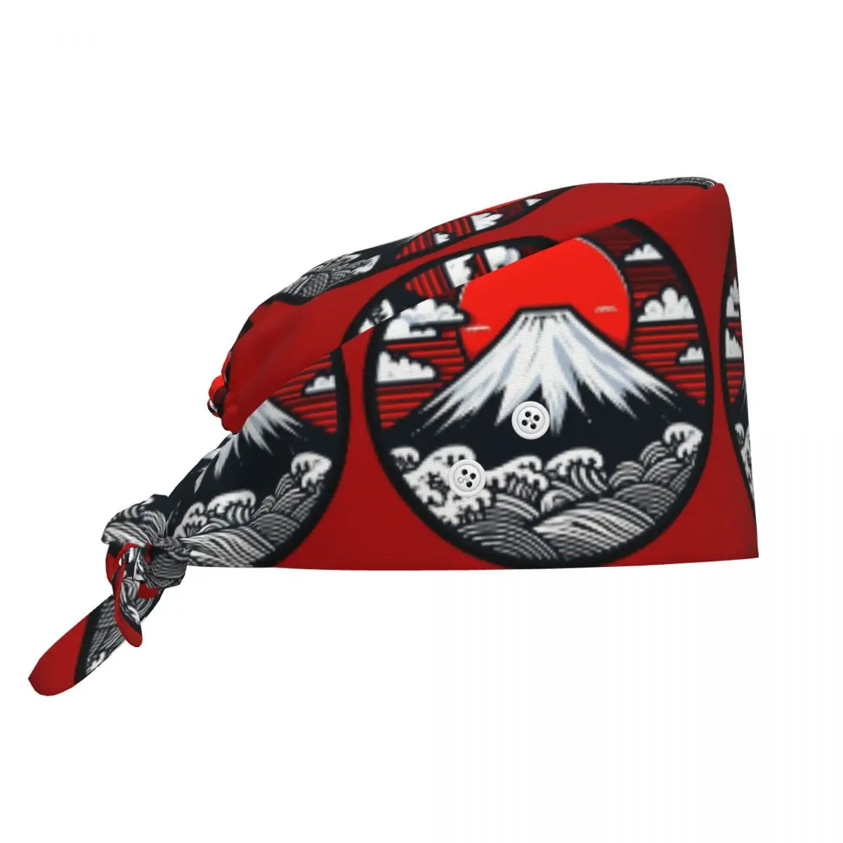 Chapeau de travail ajustable pour hommes et femmes, motif Mont Fuji et Grande Vague de Kanagawa, idéal pour les médecins, chirurgiens et dentistes