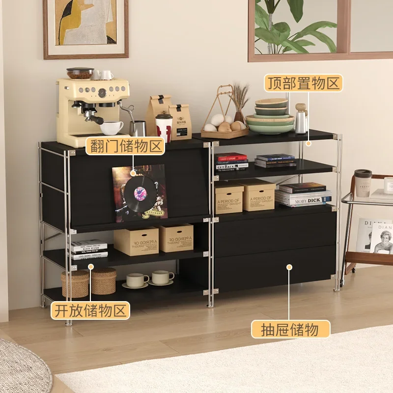 Riviste con anta ribaltabile per divano dal pavimento al soffitto, armadio portaoggetti multifunzionale per soggiorno