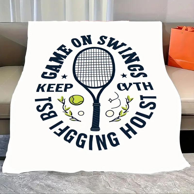 

1 шт. фланелевое одеяло «Игра на качелях»: теннисное одеяло Keep the Fggling Holst для любителей спорта»