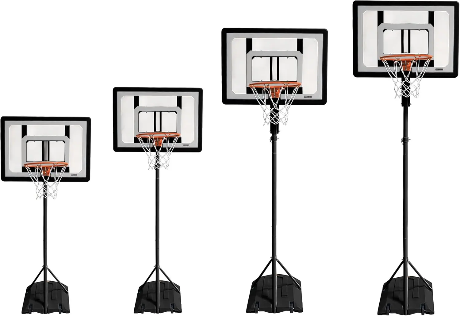 Mini Hoop Outdoor Basketball System with Adjustable-Height Pole and 7-Inch Ball, HP08-000