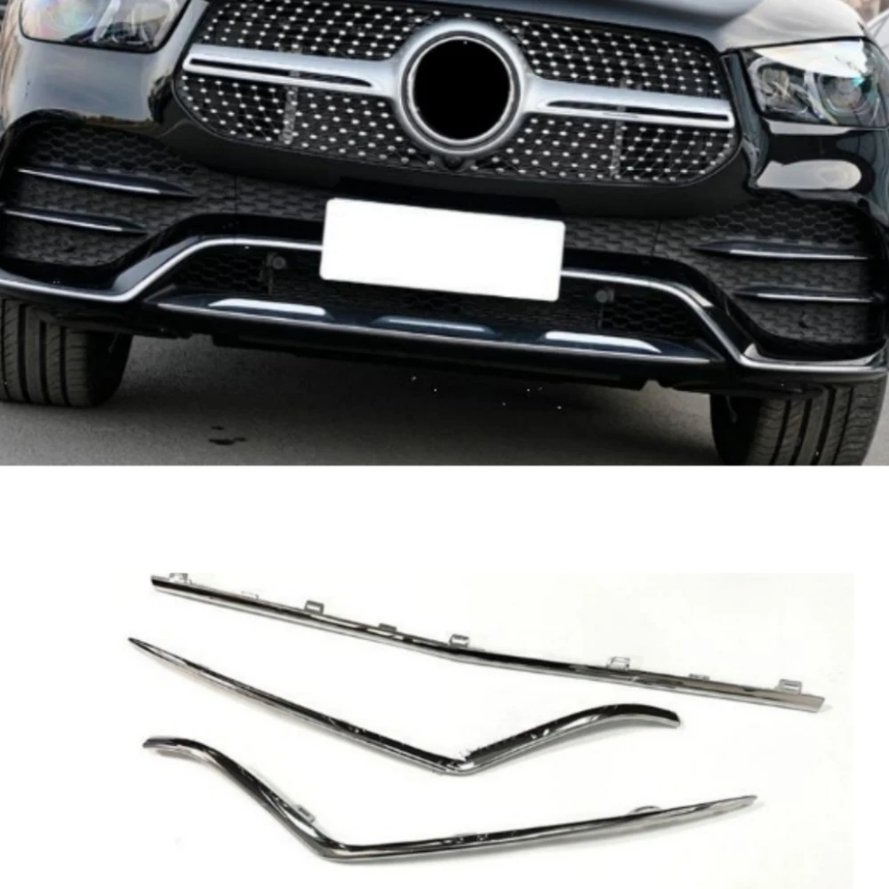 Front bumper bright strip Rear bumper trim strip Bumper electroplating strip For Mercedes Benz GLE  W167 GLE350 GLE450 2020-2021