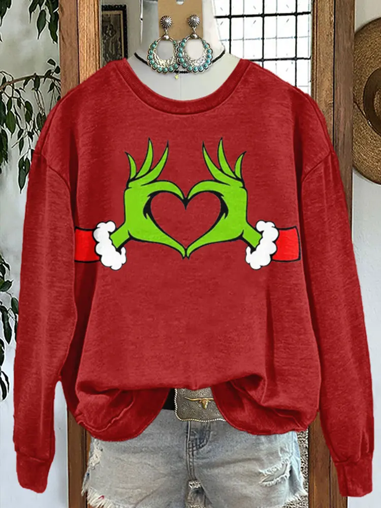 Classic Christmas  Print Sweatshirt