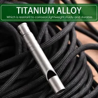 Outdoor Titanium Emergency Whistle Survival Safety MINI Whistle EDC Whistle Necklace Hiking Camping Trip Explore Survival 6