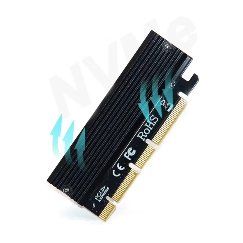 مهايئ من M.2 NVME Raiser PCIE to M2 متوافق مع فتحة PCIE X16 X8 X4 عالية السرعة PCI Express GEN3 مع مؤشر LED لـ 2230-2280 M2 SSD