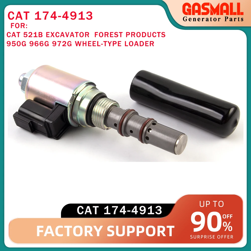 Solenoid Valve CAT 174-4913  Shutdown Oil Shut-off Switch For CAT 521B EXCAVATOR FOREST PRODUCTS 850G 966G 972G WH