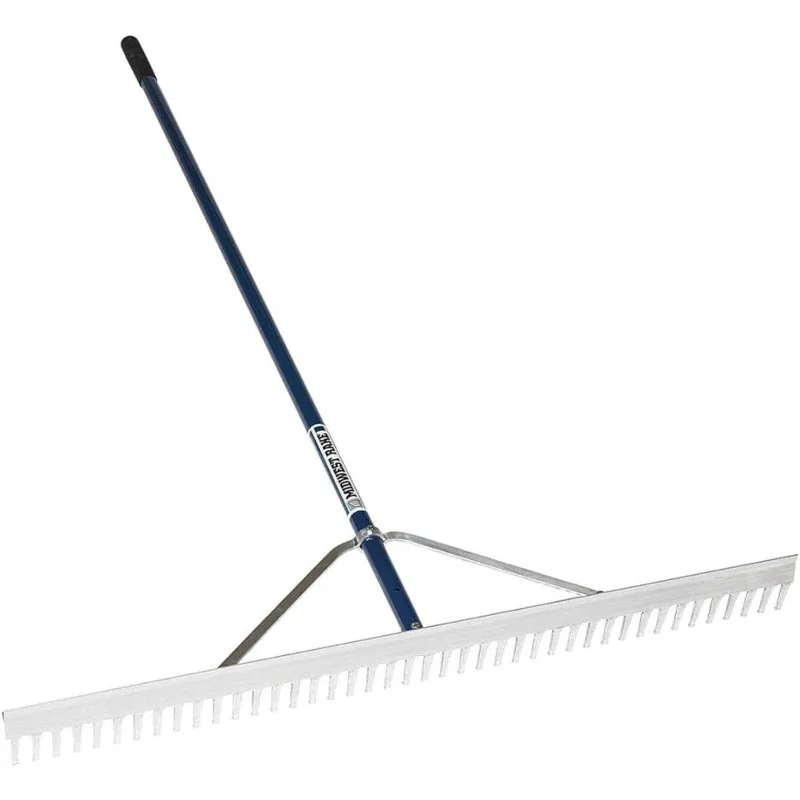 

Midwest Rake 12036, 36" Field/Aggregate Rake, Heavy-Duty, Wrap-Around Bracing, 66" Powder-Coated Aluminum, Cushion Grip, Multi