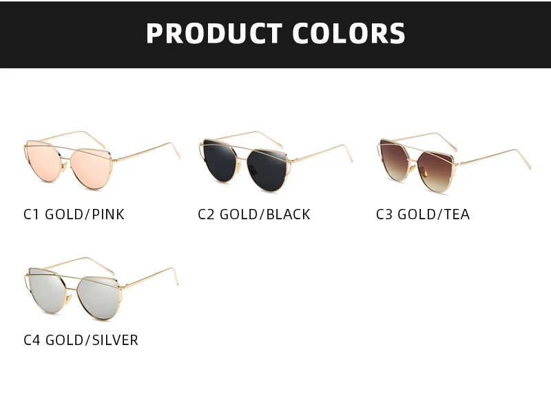 Klassische Cat Eye Damen Sonnenbrille Mode Metall Big Cateye Sonnenbrille weibliche stilvolle Sommerferien Sonnenbrillen – Detail 4