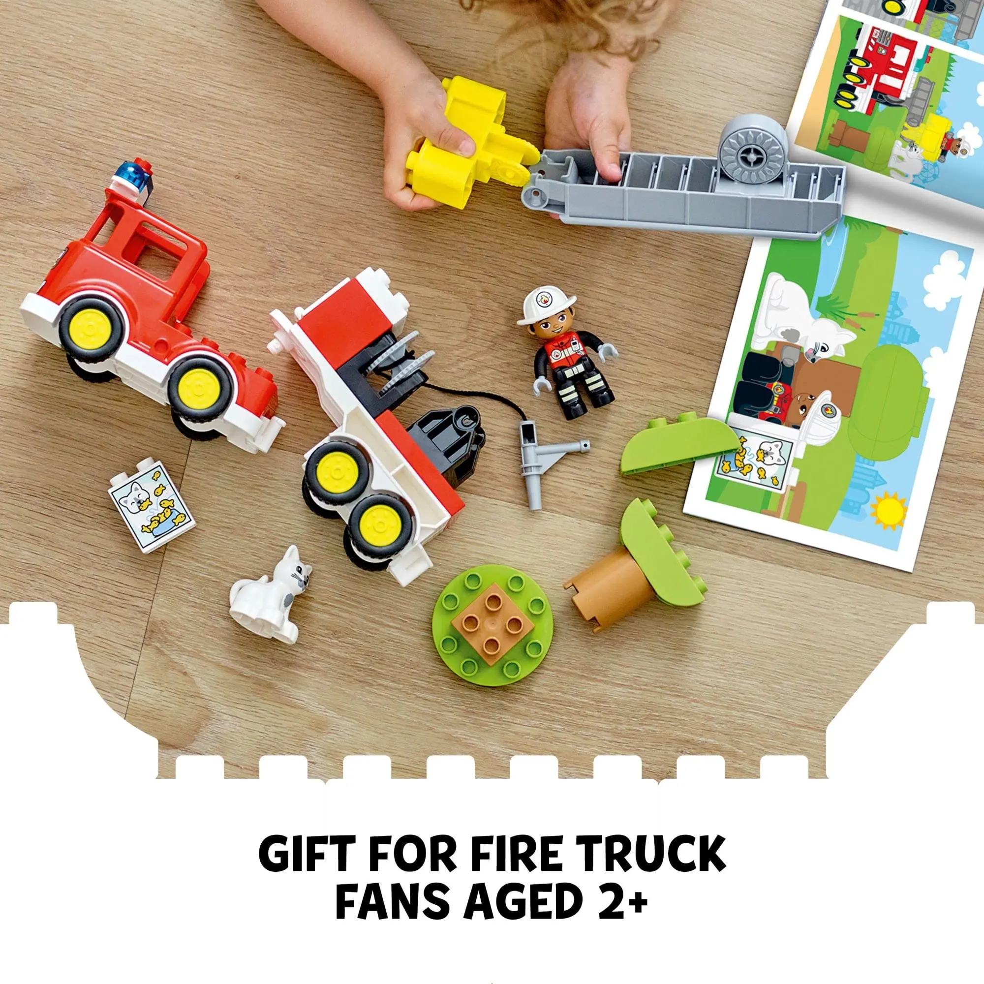 LEGO DUPLO Town Fire Truck 10969 Building Toy Set for Toddlers, Preschool Boys and Girls Ages 2-5 (21 Pieces) Christmas Gift