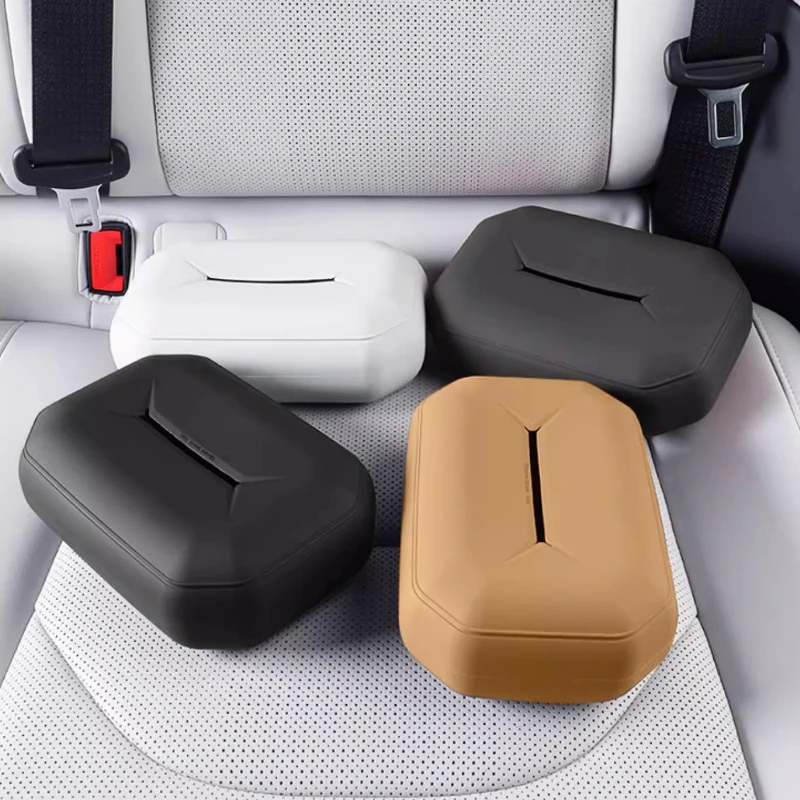 

For Geely Galaxy Starship 7 Car Tissue Bag Case Original Color Silicone Seat Backrest Hanging Cardboard Box Interior Accessories