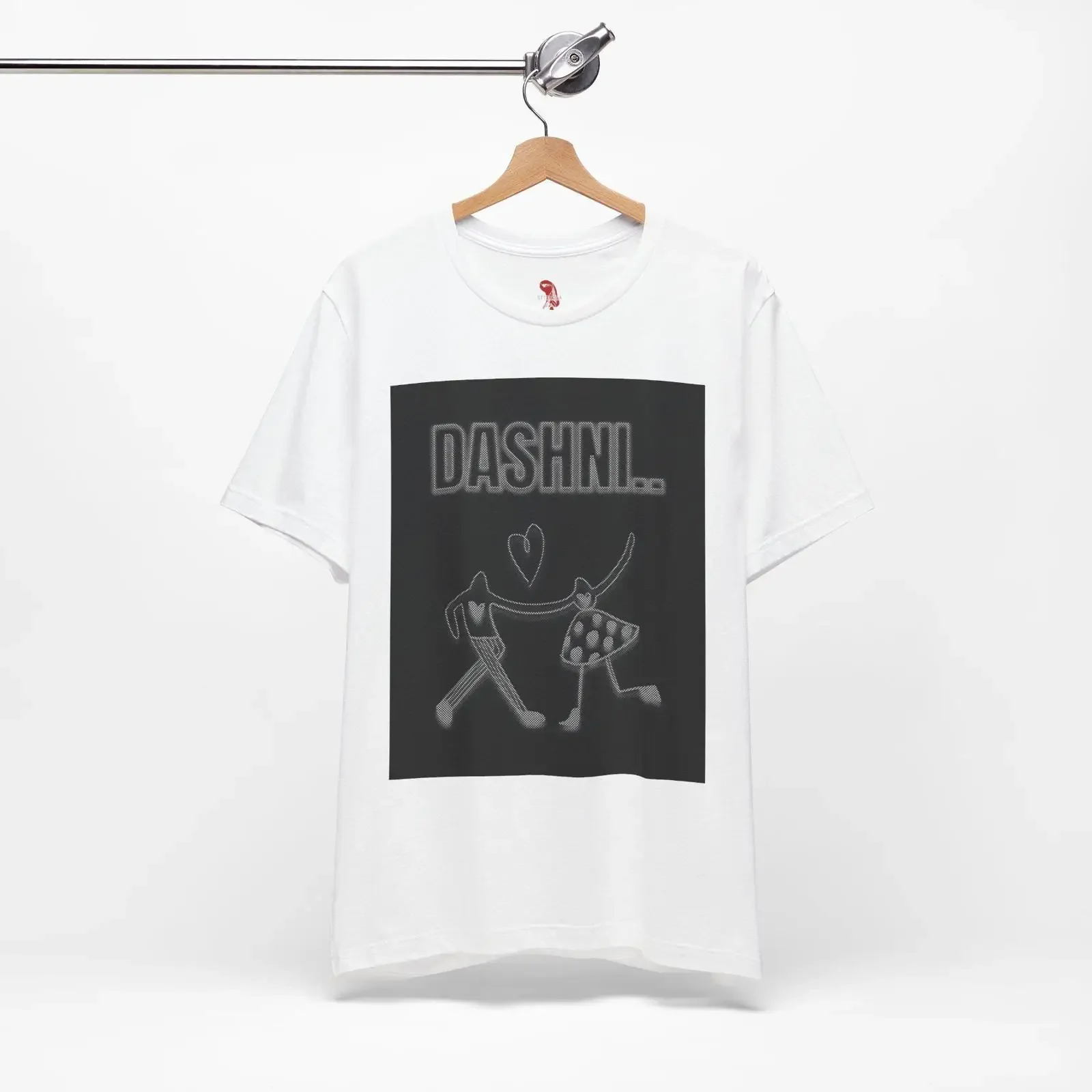 Dashni Albanian Love T Shirt Minimalist Dancing Couple Art vintage Washed Top For Everyday Wear designer clothes Stylish Soft