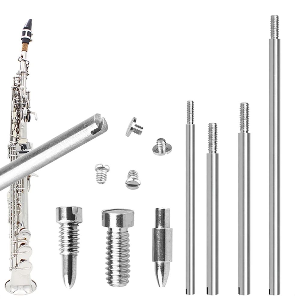 

57Pcs/Set Soprano Saxophone Repair Parts Sax Repairing Tool Kit Steel Sax Accessories Woodwind Instrument Replacement Parts