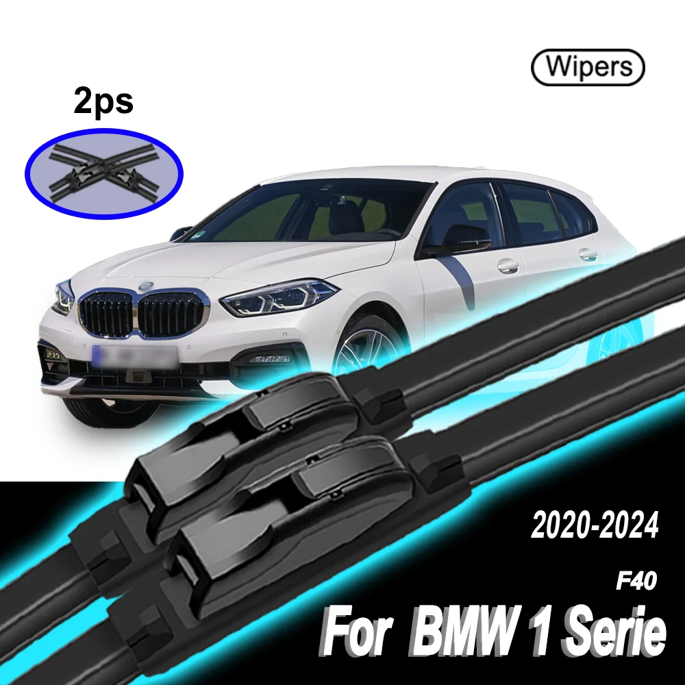 

2PCS Silent+All-Weather Wiper Blades for BMW 1 Series F40 2020-2024 Rainproof Universal Front Windshield 2024 2023 2022 Year