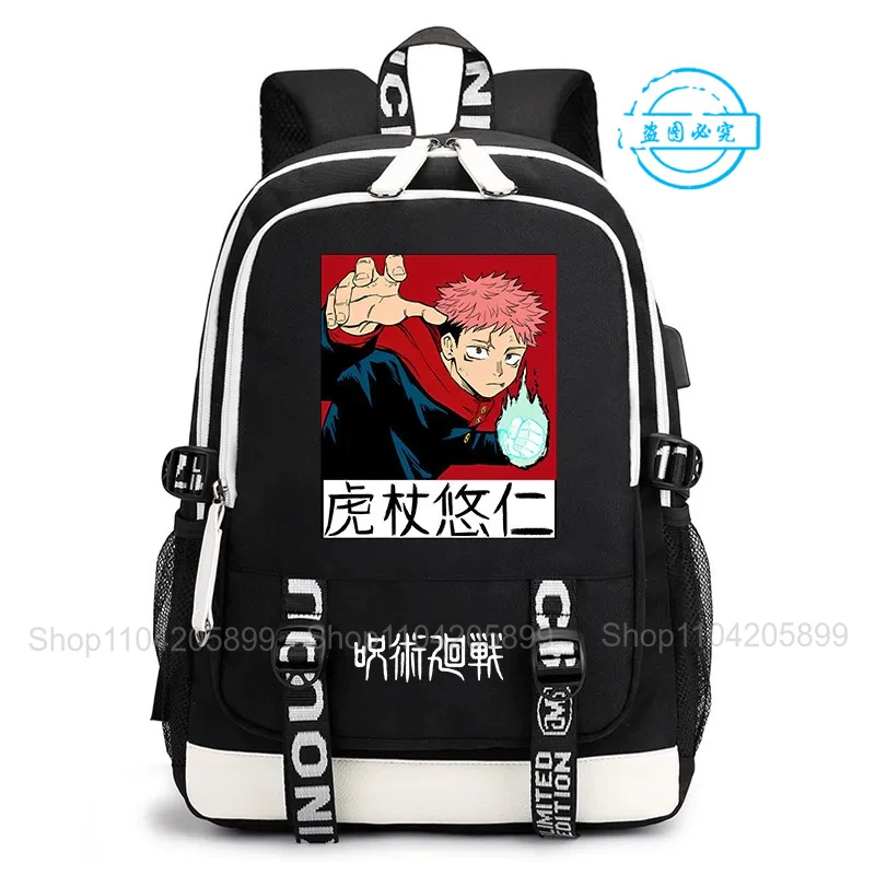 Jujutsu Kaisen Backpack Anime Satoru Cosplay Mochila Large Capacity Student Boys School Bag Cartoon Laptop Travel Rucksack Gift
