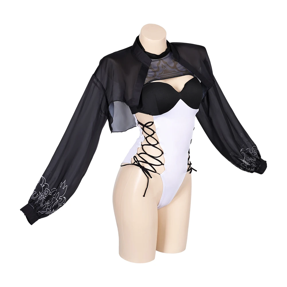 No2 Type B Bikini Swimsuit Cosplay Swimwear Game NieR:Automata Ver1.1a Costume Jumpsuit Outfits Halloween Carnival Party Suit