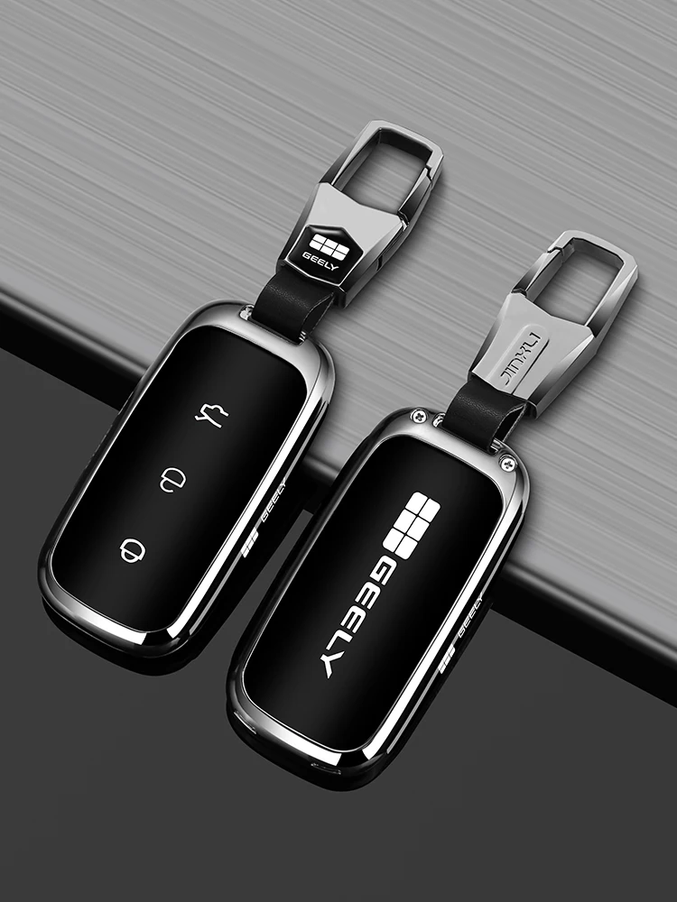 Schlüsselanhänger-Hülle mit vollständigem Schutz, stoßfest, für Geely EX5 Starray EM-i e.MAS 7, Premium-Zinklegierung, robustes Autozubehör. – Detail 7