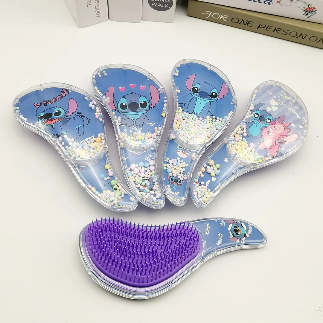 1pc Cartoon Disney Stitch S-shaped Air Cushion Comb Household Items Kawaii Massage Comb Girl Christmas Holiday Gifts