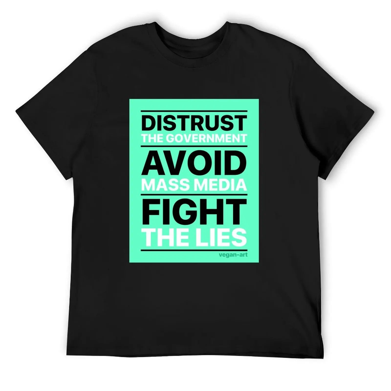 Distrust, avoid, fight T-Shirt cheap stuff plain clothes for men