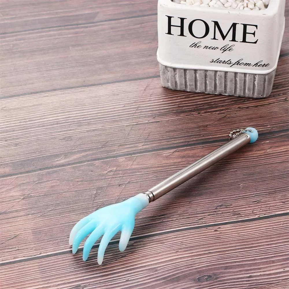 New Extendable Back Scratcher Telescoping Stainless Steel Massage Stick Adjustable Scratching Backscratcher Home