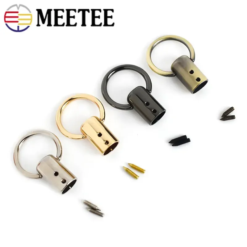 4/10Pcs Meetee Metal O Ring Buckles Screw Swivel Clasp Keychain Rope Handabg Bag Strap Connector Hook DIY Hardware Accessories