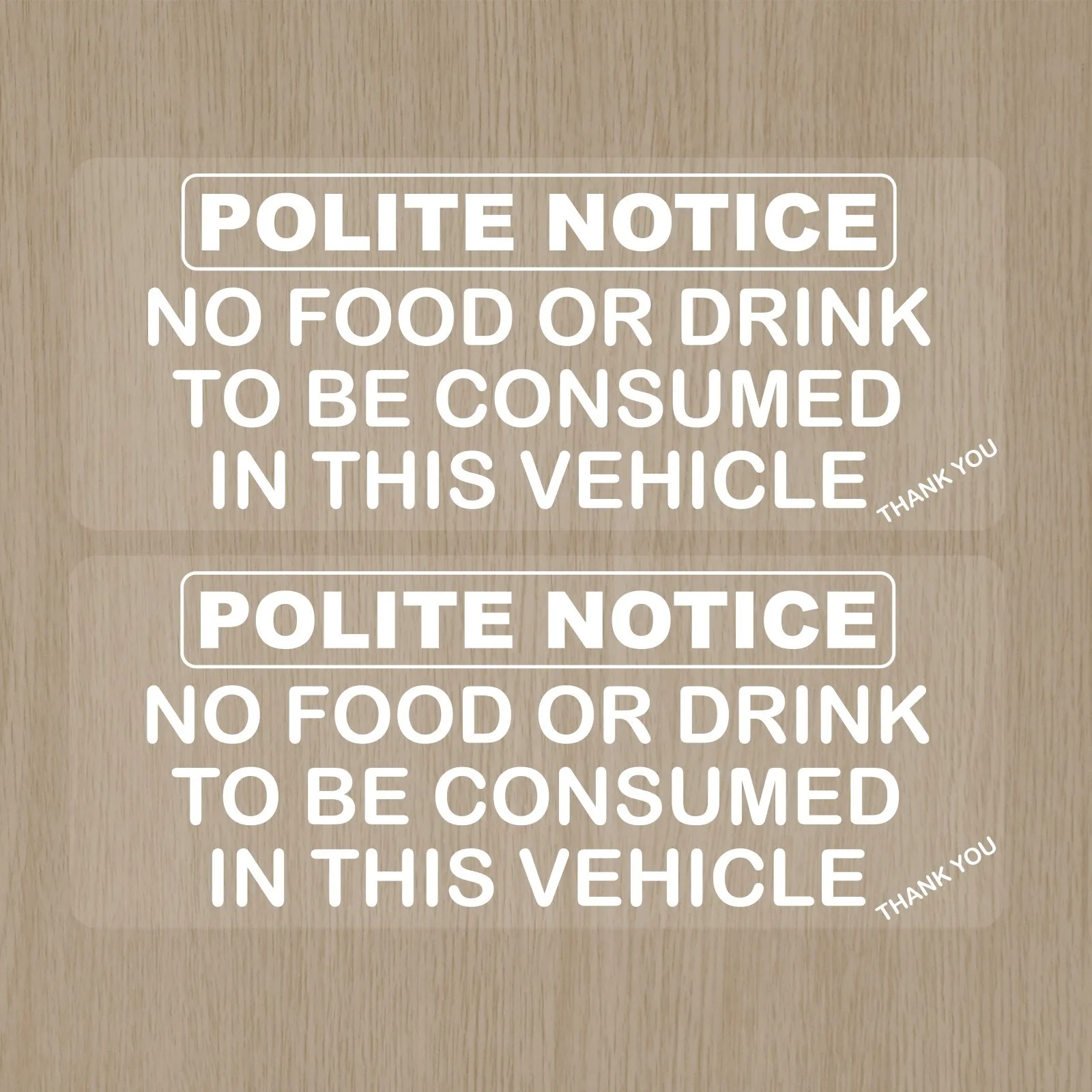 

2 упаковки 100x50 мм, нет еды или напитков в этом автомобиле, наклейки для видеонаблюдения, окна автомобиля, такси, автобуса