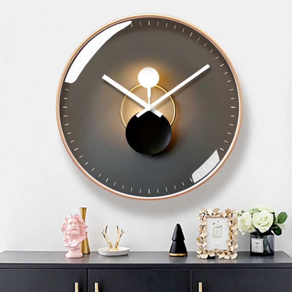 Modern Nordic Minimalist Wall Clock Silent Quartz Movement Luxury Hanging Timepiece Home Decor For Living Room Office