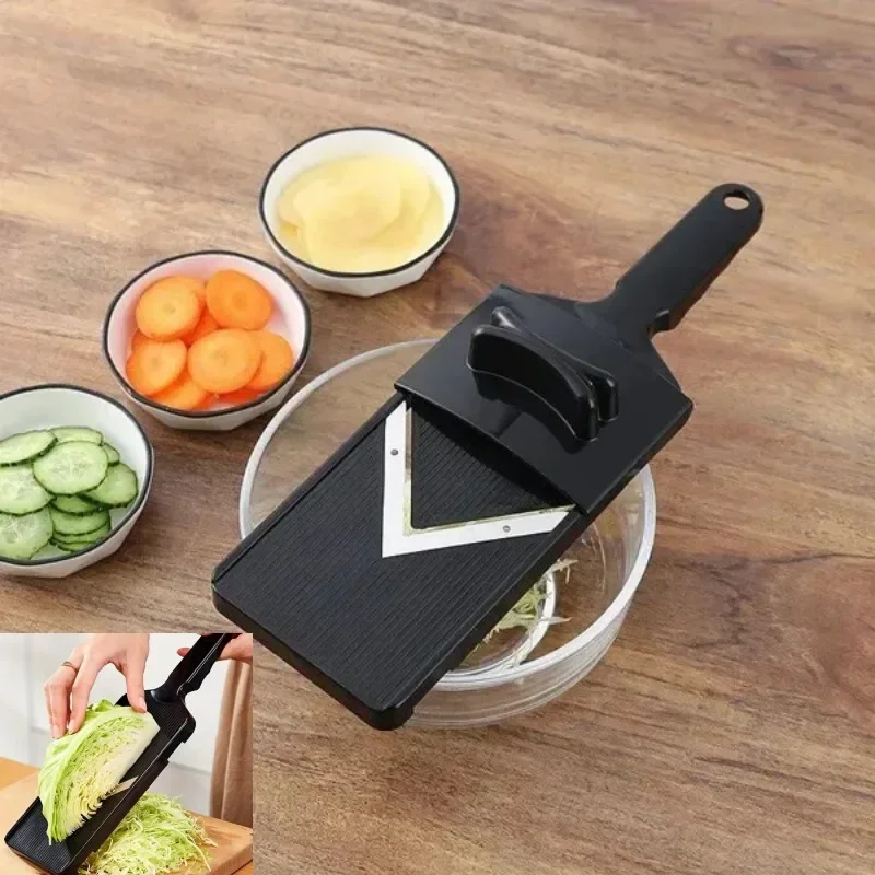 

1pc Multi-Functional Cabbage Grater & Slicer - Manual, Stainless Steel Kitchen Tool for Shredding and Chopping Vegetables Zester