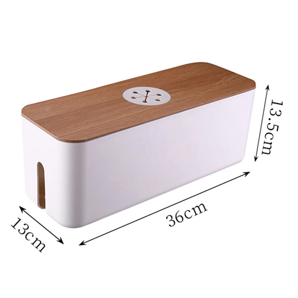 Cable Management Box Cable Organizer Box Protect Cables Power Line Storage Case Large Capacity for Hiding Messy Cables