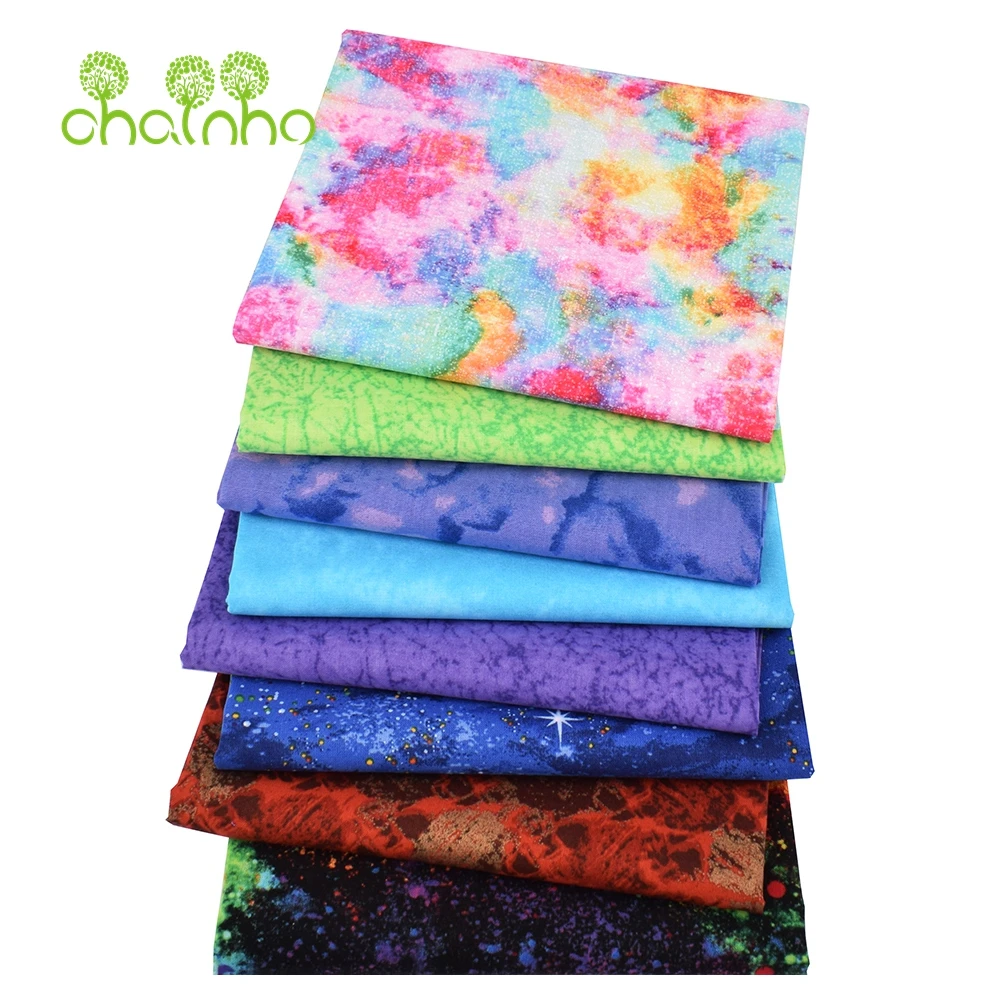 Chainho,Halo Dyed Colour Series Cotton Fabric,DIY Quilting & Sewing Material,Patchwork Cloth,CCT040,3 Kinds Size,8 Designs