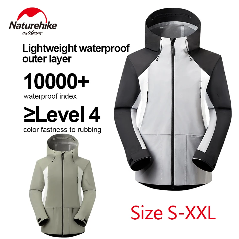 

Naturehike Hiking Hardshell Jacket Camping Hooded Windbreaker Fishing Raincoat Outside Protective Layer Coat Waterproof 10000+