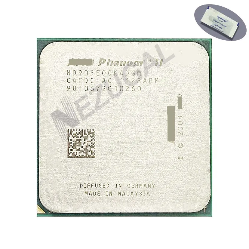 Processador Phenom ii-cpu, x4, 905e, x4-905e, hd905eock4dgm, 2.5 ghz, quad core, 2m, 65w, am2 + soquete am3