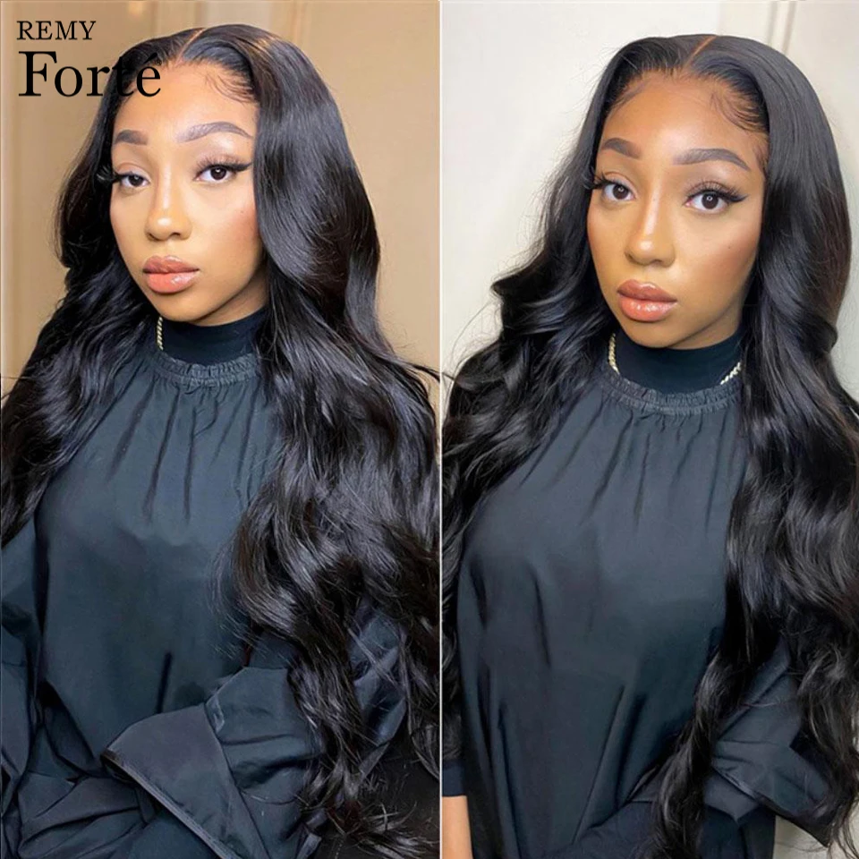 

Remy Forte 13x5x2 T- Part Lace Front Wigs Body Wave Lace Front Human Hair Wig Natural Color 28 Inch Wigs For Women Human Hair