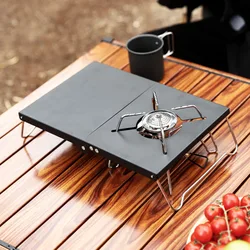 Portable Outdoor Folding Camping Table, Stainless Aluminum Table, Heat Insulation, Spider Gas Stove Soto 310, 330, Cb-JCB, P7W1