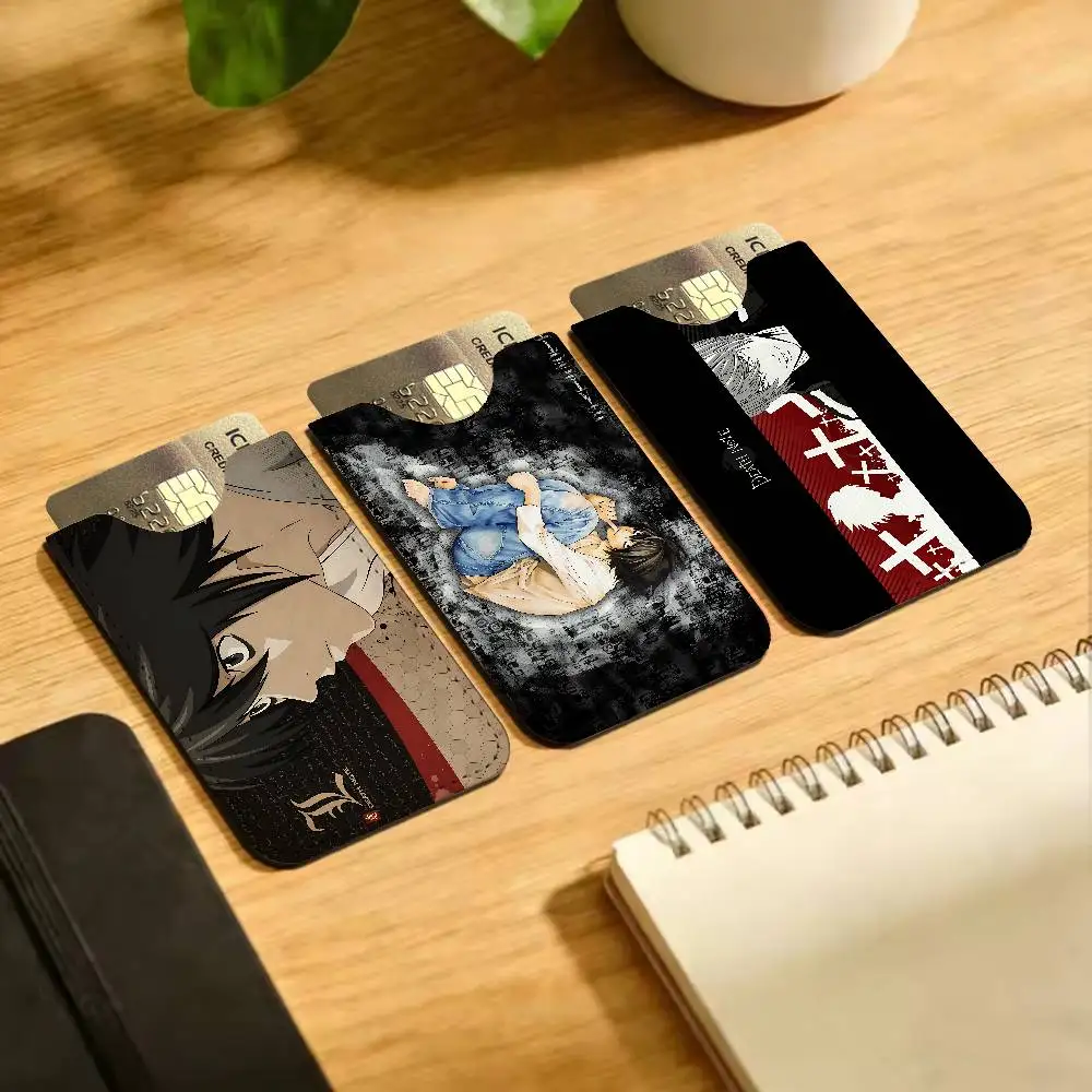ANIME Death Note Ultra Slim Men Leather Mini Wallet Lightweight Credit Bus ID Card Holder Case for Daily Business Use