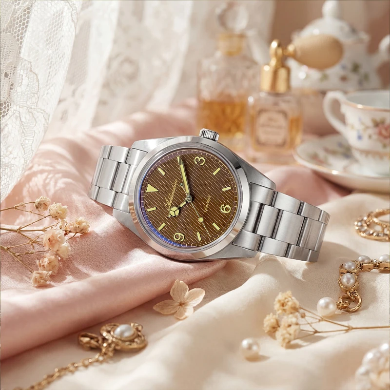 

ADDIESDIVE 36mm Business Ladies Quartz Watch K1 Dome Glass Super Luminous 100m Waterproof Swimming Watches 316L Stainless Steel