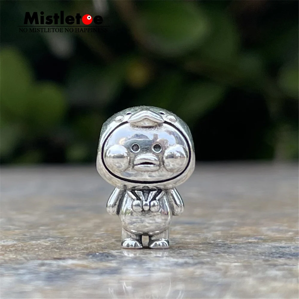 Mistletoe 925 Sterling Silver Cartoon Cute Chick Duck Charm Bead European Jewelry