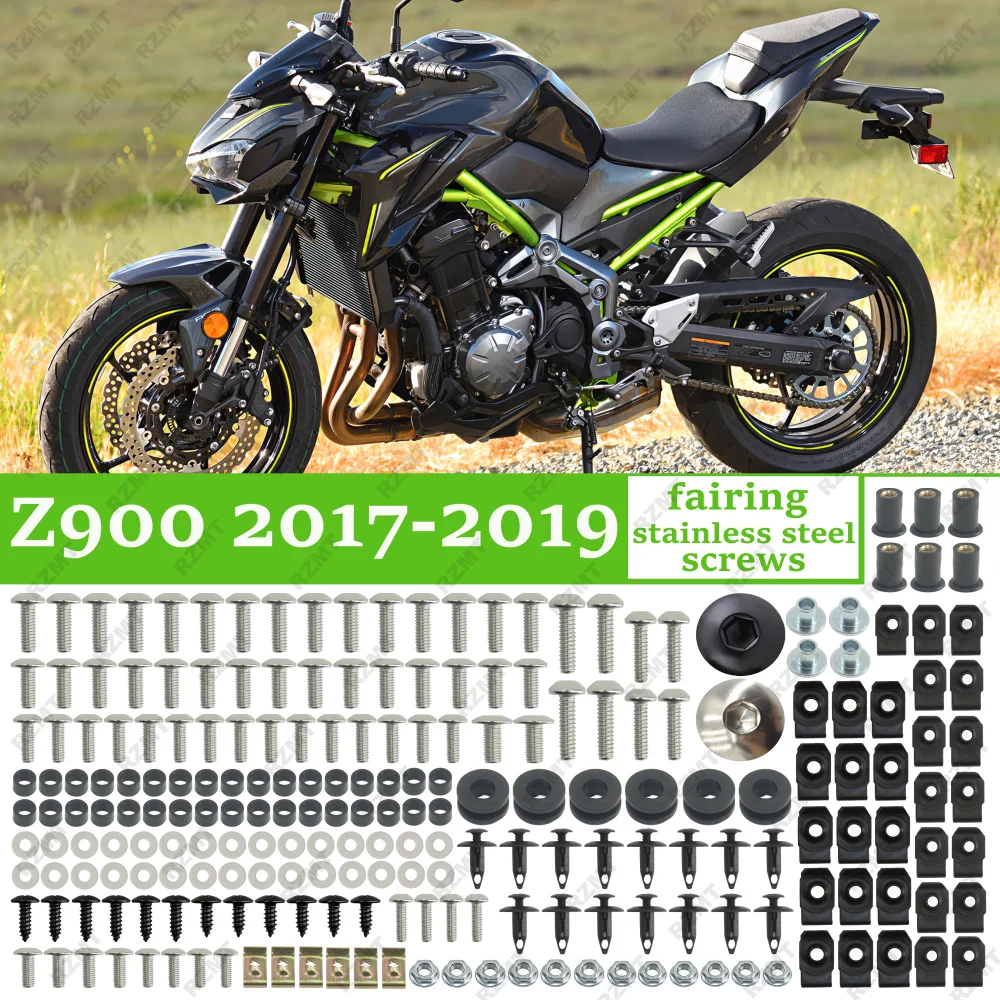 For kawasaki Z900 z900 2017 2018 2019 Fairing screws Motorcycle Bodywork stainless steel Bolts Kits Clips Fasteners Nuts